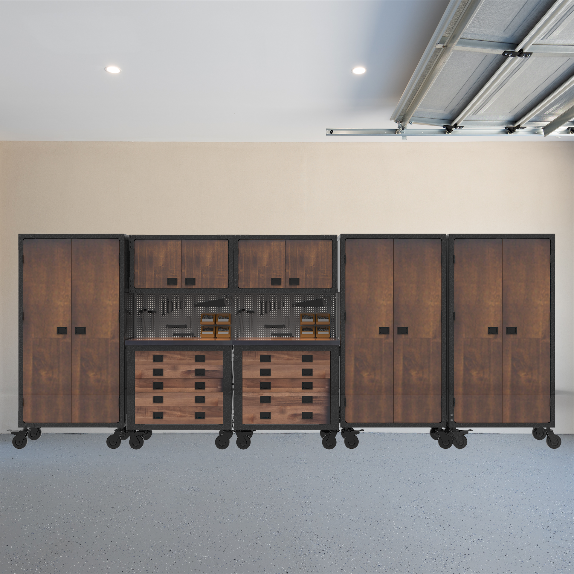 Duramax garage storage Duramax 7-Piece Garage Storage Combo Set with Tool Chests, Wall Cabinets and Free Standing Cabinets