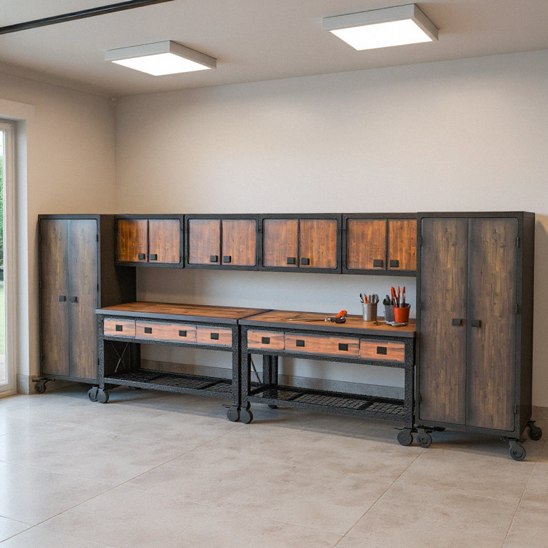 Duramax garage storage Duramax 8-Piece Garage Storage Combo Set with Workbenches, Wall Cabinets and Free Standing Cabinets