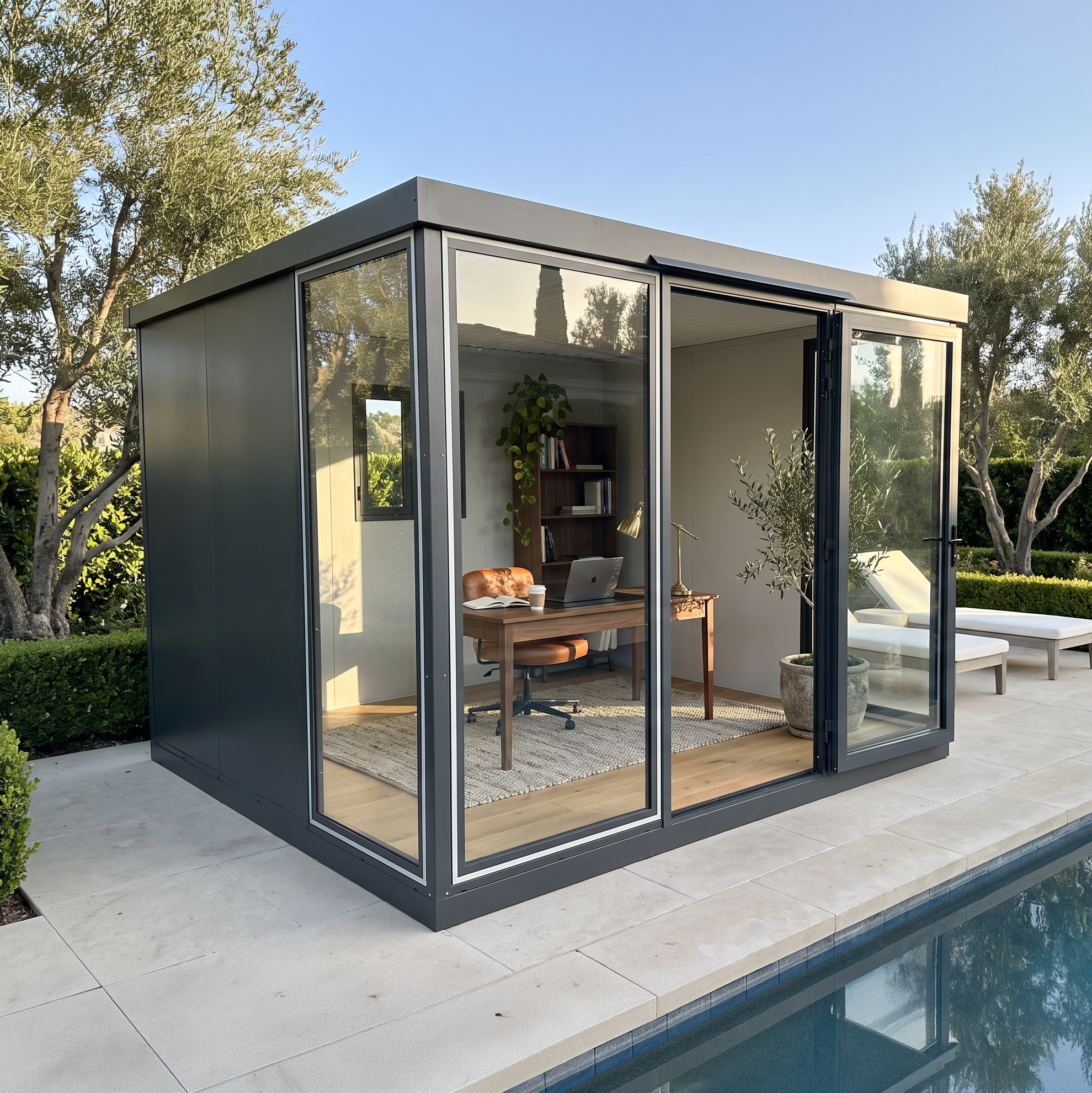 Duramax Insulated Buildings DuraMax 10' x 10' Garden Glass Room – Insulated Backyard Office, Studio & Outdoor Retreat | 32001