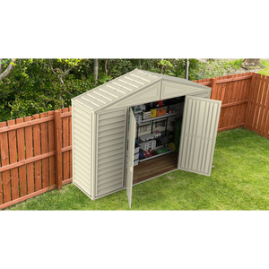 Duramax sheds DuraMax 10.5ft x 2.75ft SidePro Vinyl Shed with Foundation Kit