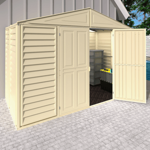 Duramax sheds DuraMax 10.5ft x 5ft Woodbridge Vinyl Shed with Foundation Kit