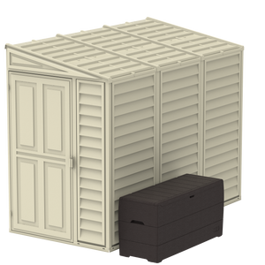 Duramax sheds Duramax 4ft x 8ft Sidemate Vinyl Resin Outdoor Storage Shed With Foundation Kit