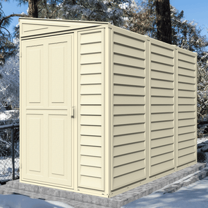 Duramax sheds Duramax 4ft x 8ft Sidemate Vinyl Resin Outdoor Storage Shed With Foundation Kit