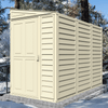 Duramax sheds Duramax 4ft x 8ft Sidemate Vinyl Resin Outdoor Storage Shed With Foundation Kit