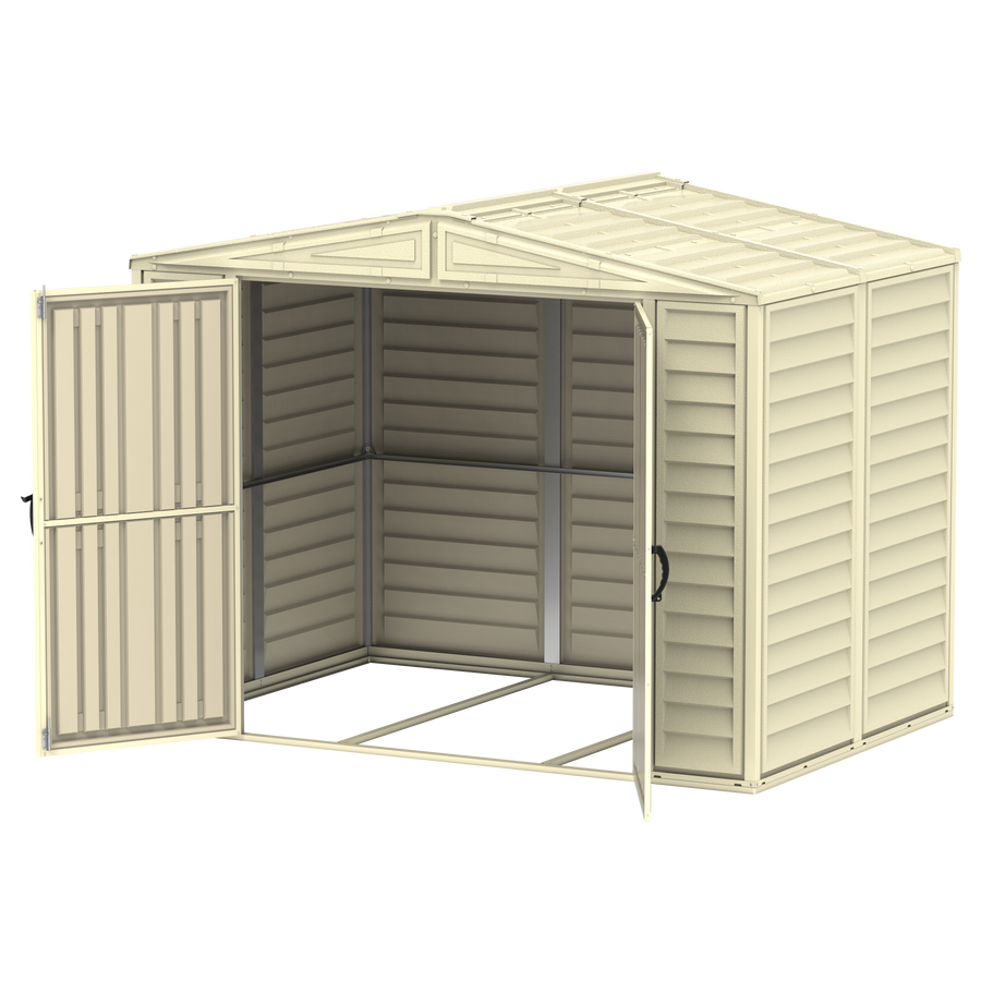 Duramax 8ft x 5.5ft Duramate Vinyl Shed with Foundation – Durasheds