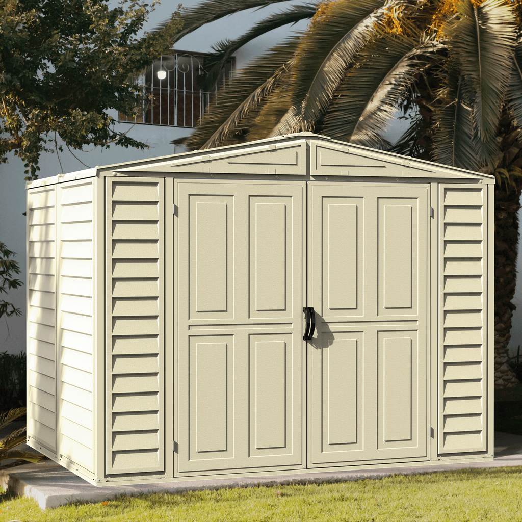 Duramax 8ft X 5 5ft DuraMate Vinyl Shed With Foundation duramax-8ft-x-5-5ft-duramate-vinyl-shed-with-foundation