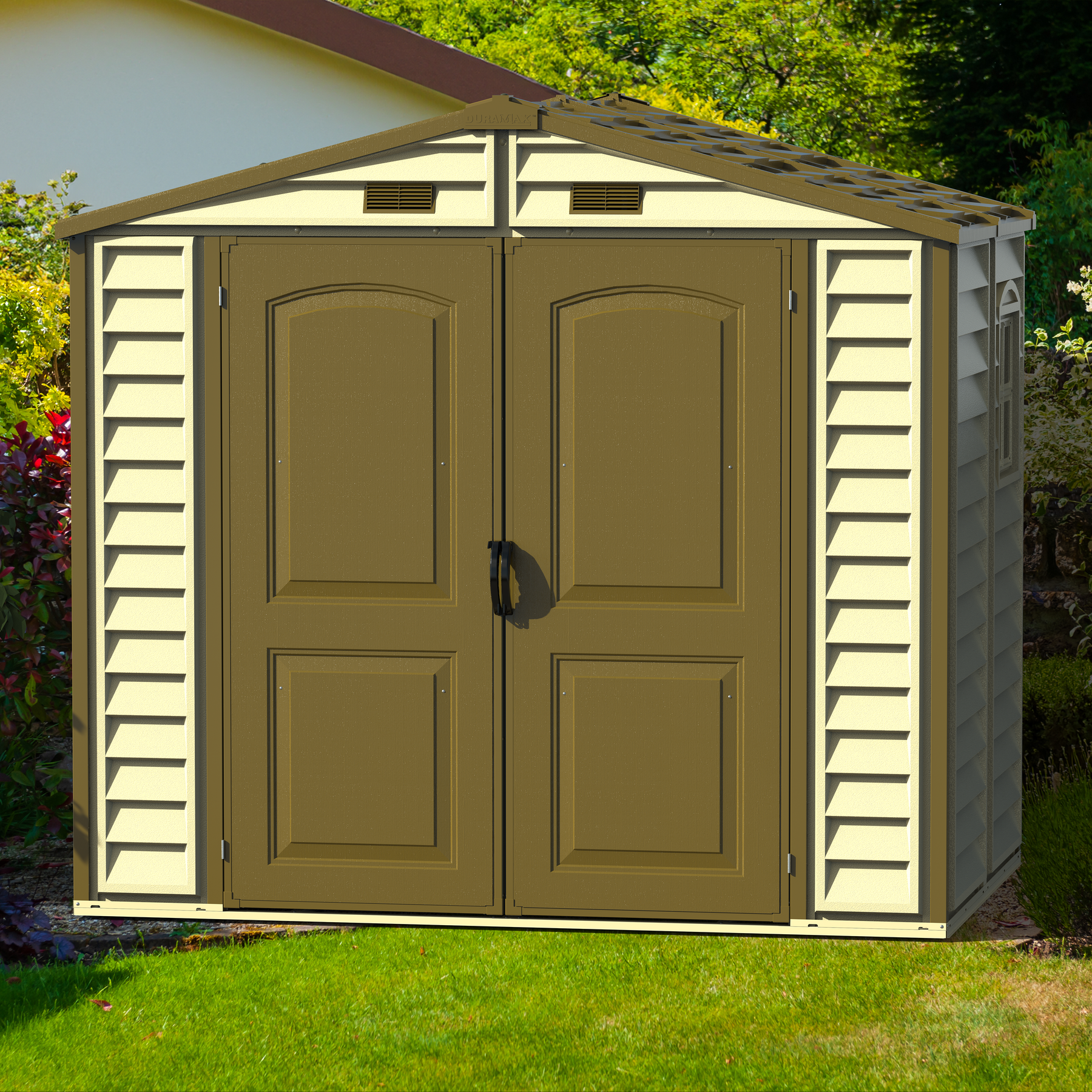 DuraMax StoreAll 8x5.5 Plastic Vinyl Outdoor Shed with Window 30115