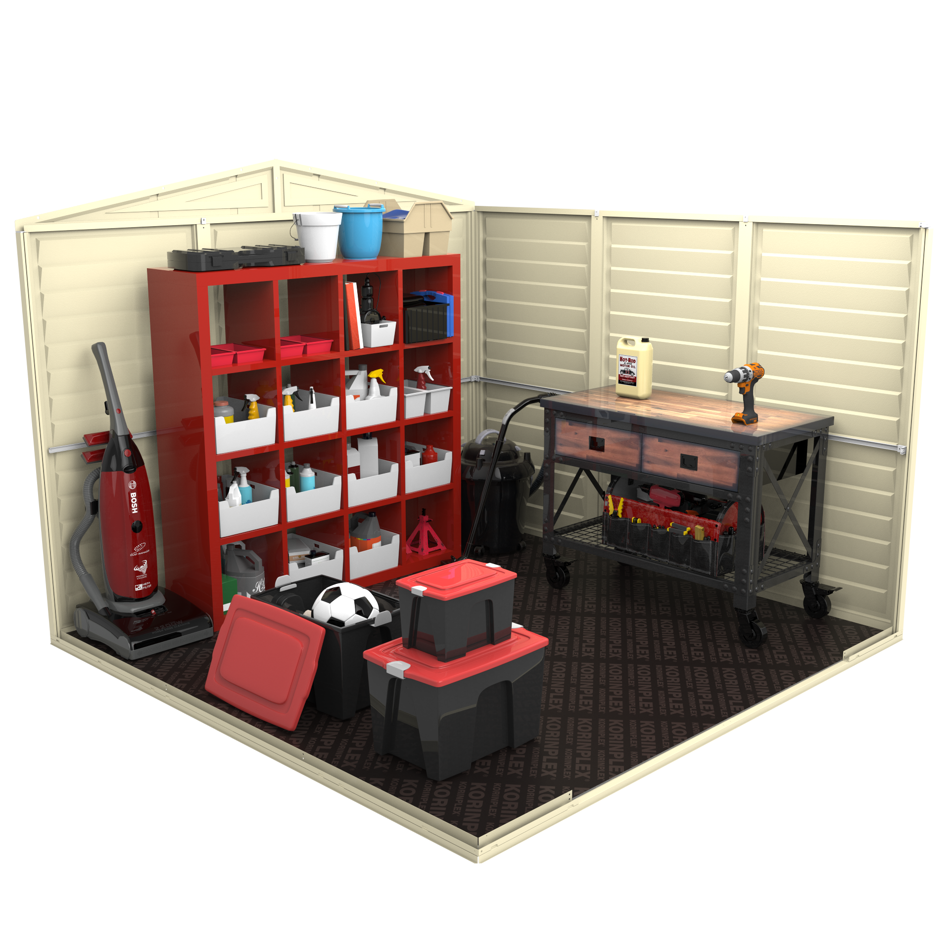 DuraMax DuraMate 8x8 Plastic Vinyl Outdoor Storage Shed 00384 DuraMax DuraMate 8x8 Plastic Vinyl Outdoor Storage Shed 00384