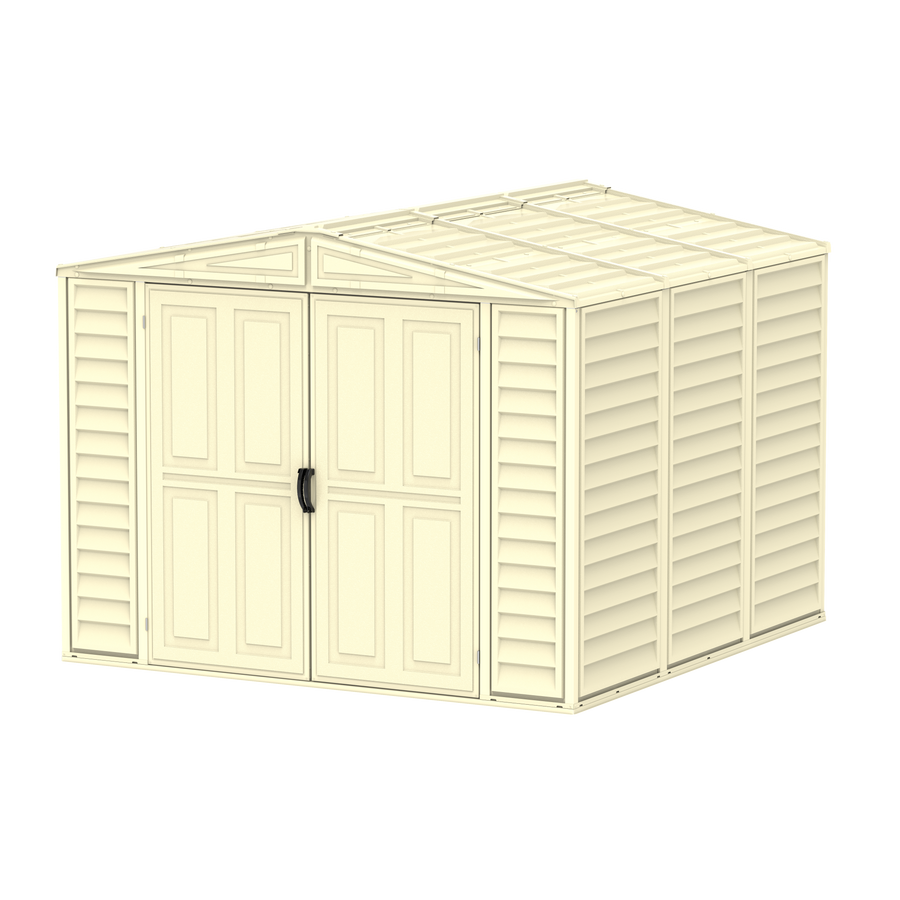 Duramax 8ft x 8ft Duramate Vinyl Shed with Foundation Kit – Durasheds