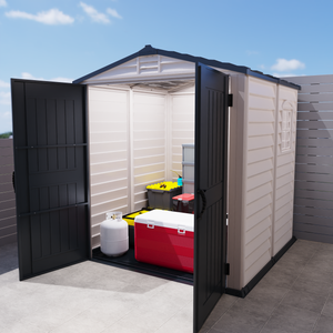 Duramax sheds DuraMax Plus 6ft x6ft Storemate Vinyl Shed with Molded Floor