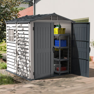 Duramax sheds DuraMax Plus 6ft x6ft Storemate Vinyl Shed with Molded Floor 30425