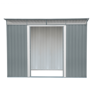 Duramax sheds Duramax TOP Pent Roof Skylight 8 x 6 Metal Storage Shed - Light Gray