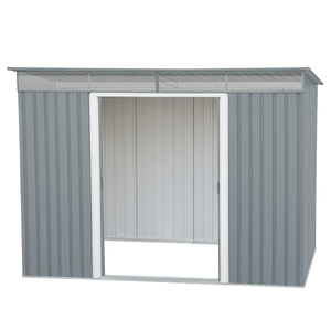 Duramax sheds Duramax TOP Pent Roof Skylight 8 x 6 Metal Storage Shed - Light Gray