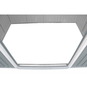 Duramax sheds Duramax TOP Pent Roof Skylight 8 x 6 Metal Storage Shed - Light Gray