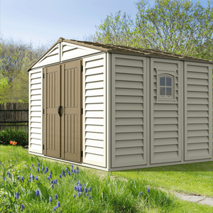 Duramax Vinyl Sheds DuraMax 10.5 ft x 8ft Woodbridge Plus Shed w/ Foundation Kit & Window