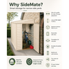 Duramax Vinyl Sheds DuraMax 4' x 8' SideMate Low-Profile Lean-To Vinyl Storage Shed for Side Yards with Foundation Kit – Ivory