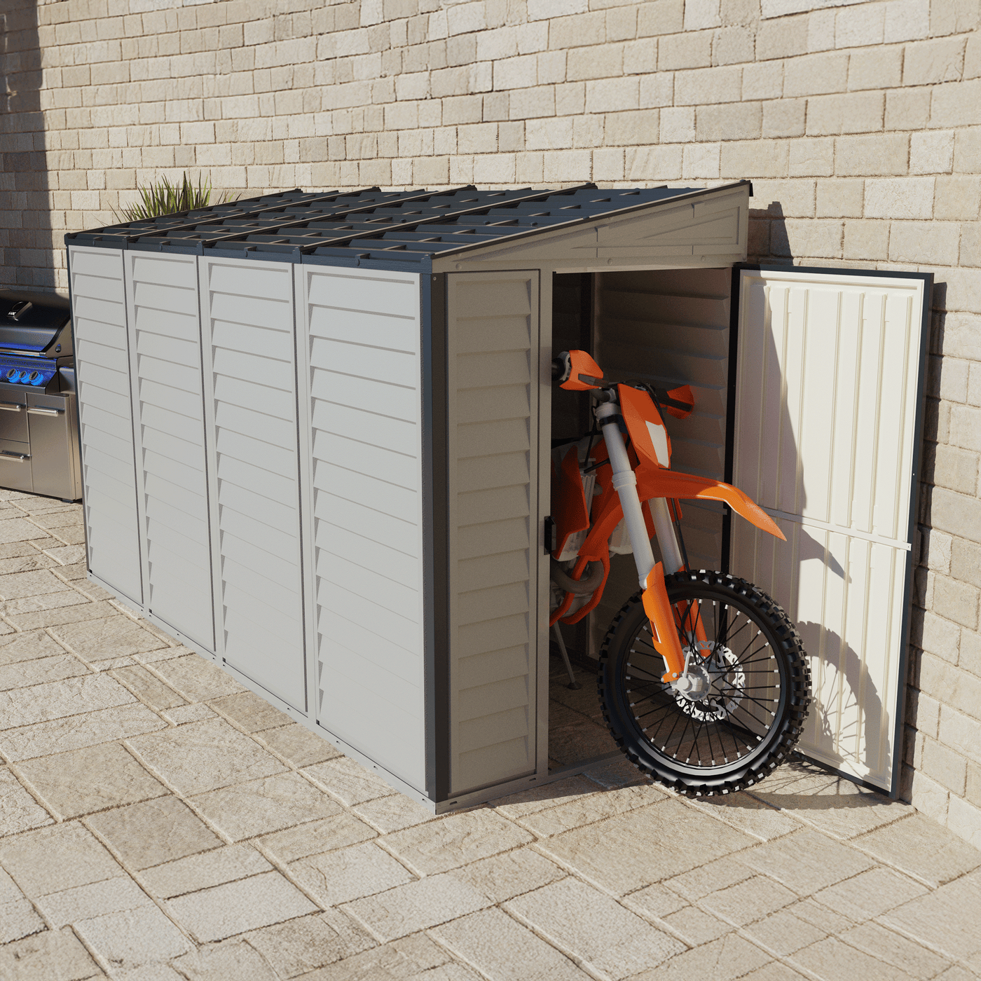Duramax 4ft x 10ft Sidemate Plus Vinyl Resin Outdoor Storage Shed ...