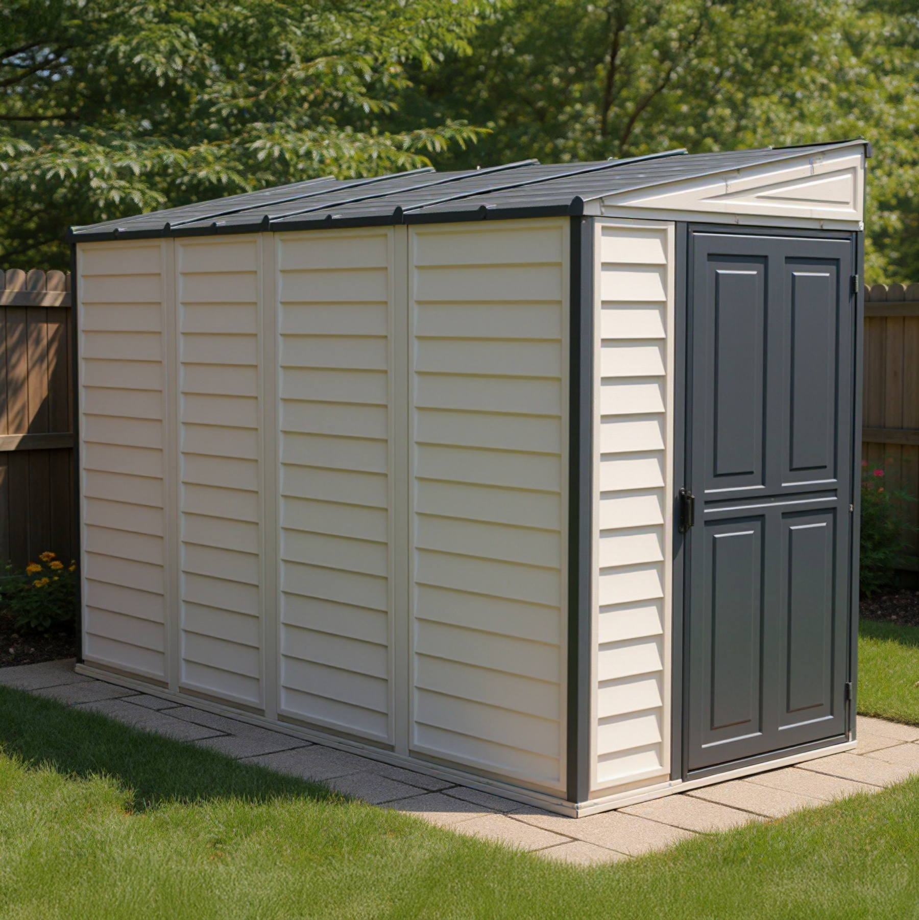 DuraMax 4x10 SideMate Plus Plastic Vinyl Resin Outdoor Shed 36725