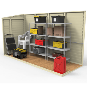 Duramax Vinyl Sheds Duramax 4ft x 10ft Sidemate Vinyl Resin Outdoor Storage Shed With Foundation Kit