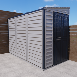 Duramax Vinyl Sheds Duramax 4ft x 8ft Sidemate PLUS Vinyl Resin Outdoor Storage Shed  With Foundation Kit