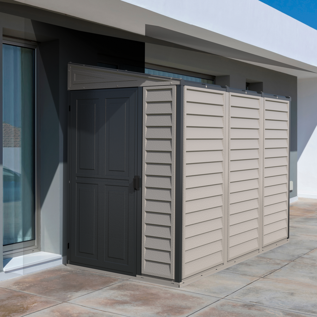 Duramax Vinyl Sheds Duramax 4ft x 8ft Sidemate PLUS Vinyl Resin Outdoor Storage Shed  With Foundation Kit 36625