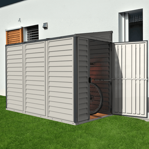 Duramax Vinyl Sheds Duramax 4ft x 8ft Sidemate PLUS Vinyl Resin Outdoor Storage Shed  With Foundation Kit