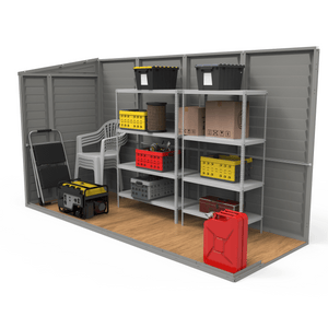 Duramax Vinyl Sheds Duramax 4ft x 8ft Sidemate PLUS Vinyl Resin Outdoor Storage Shed  With Foundation Kit