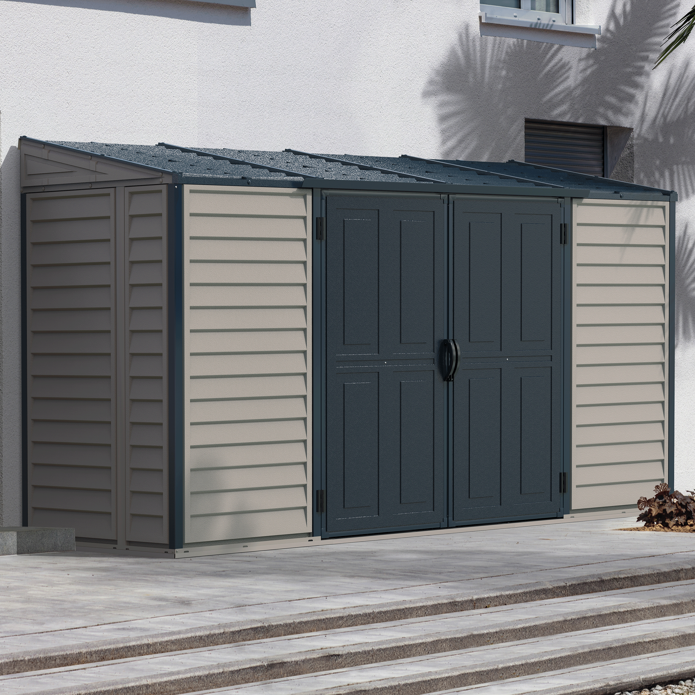 Duramax Vinyl Sheds DuraMax SideMate Plus Pro 10' x 4' Outdoor Storage Shed with Double Doors