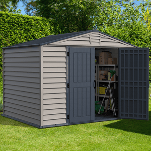 Duramax Vinyl Sheds DuraMax StoreMax Plus 10.5x8 Ft with Molded Floor Vinyl Storage Shed 30225