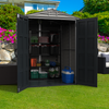 Duramax Vinyl Sheds Duramax YardMate Plus 5 ft. 6 in. x 5ft. 6 in. Gray Vinyl Storage Shed with Molded Floor