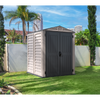 Duramax Vinyl Sheds Duramax YardMate Plus 5 ft. 6 in. x 5ft. 6 in. Gray Vinyl Storage Shed with Molded Floor