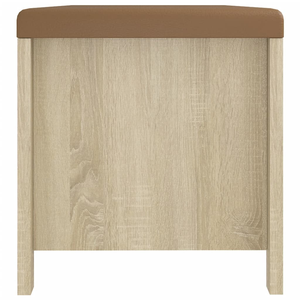 Durasheds Brown vidaXL Storage Box with Cushion Sonoma Oak 41.3"x15.7"x17.7"
