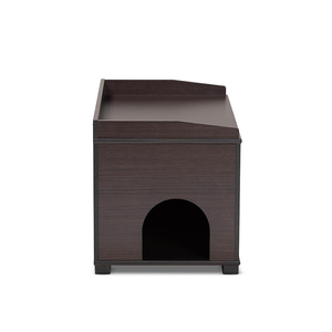 Durasheds Deck Box Default Dark Brown Finished Wood Cat Litter Box Cover House