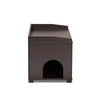 Durasheds Deck Box Default Dark Brown Finished Wood Cat Litter Box Cover House