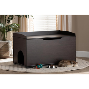 Durasheds Deck Box Default Dark Brown Finished Wood Cat Litter Box Cover House