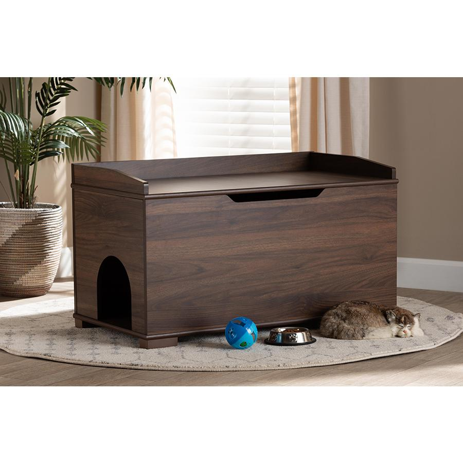 Durasheds Deck Box Default Walnut Brown Finished Wood Cat Litter Box Cover House