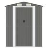Durasheds Grey vidaXL Garden Shed Light Gray 75.6"x140.6"x87.8" Galvanized Steel