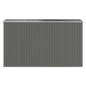 Durasheds Grey vidaXL Garden Shed Light Gray 75.6"x140.6"x87.8" Galvanized Steel