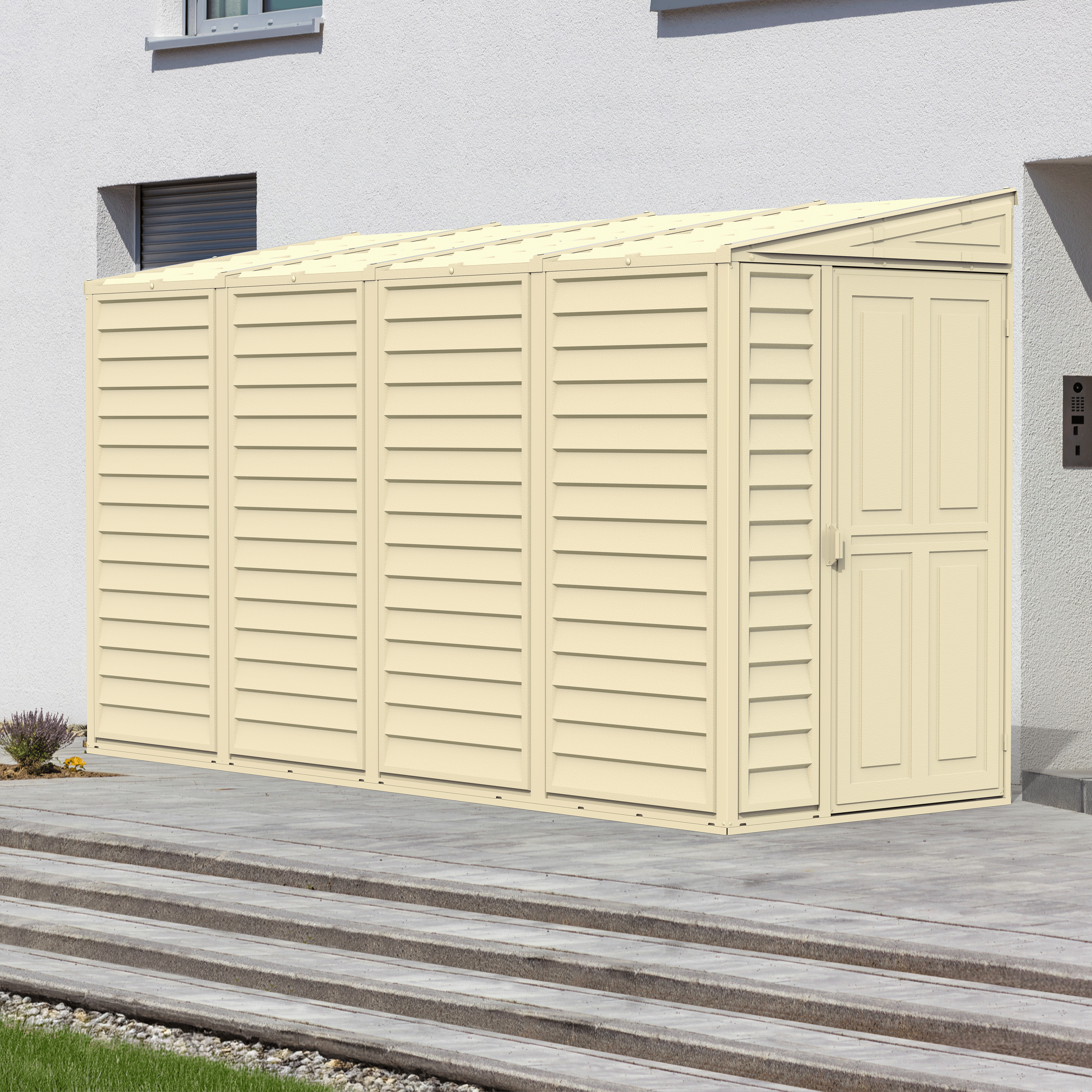 Duramax 4ft x 10ft Sidemate Vinyl Resin Outdoor Storage Shed