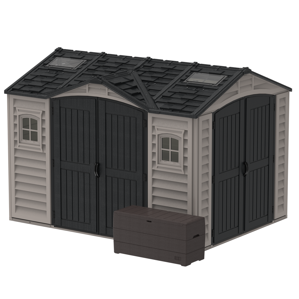 DuraMax Apex Pro 10.5x8 Plastic Vinyl Outdoor Shed 40116