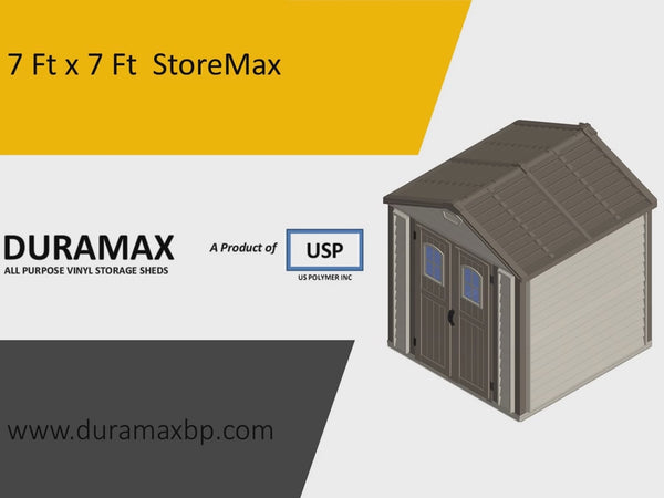 DuraMax StoreMax Plus 7x7 Plastic Vinyl Outdoor Shed 30325