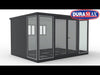 Duramax 13x10 Garden Glass Room, Outdoor Office, Shelter, Playroom and Insulated Building with Double Doors 32003