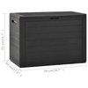 Vida XL Deck Box Anthracite vidaXL Patio Storage Box Anthracite 38.7"x17.3"x21.7"