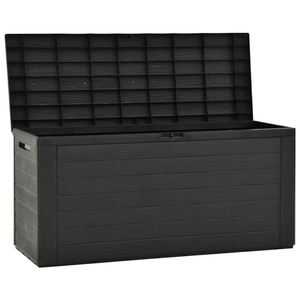 Vida XL Deck Box Anthracite vidaXL Patio Storage Box Anthracite 45.7"x17.3"x21.7"