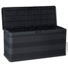 Vida XL Deck Box Black vidaXL Patio Storage Box Black 46.1"x17.7"x22"