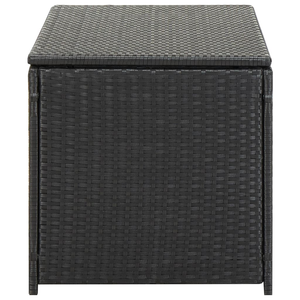 Vida XL Deck Box Black vidaXL Patio Storage Box Poly Rattan 39.3"x19.6"x19.6" Black