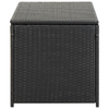 Vida XL Deck Box Black vidaXL Patio Storage Box Poly Rattan 39.3"x19.6"x19.6" Black