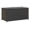 Vida XL Deck Box Black vidaXL Patio Storage Box Poly Rattan 39.3"x19.6"x19.6" Black