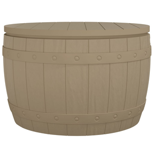 Vida XL Deck Box Brown vidaXL 3-in-1 Patio Storage Box Light Brown Polypropylene