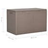 Vida XL Deck Box Brown vidaXL Patio Storage Box 47.6 gal Brown PP Rattan